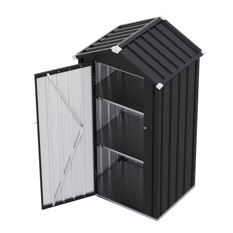 3 pi L 2 pi. D Remise de rangement en métal avec tablettes réglables, H 62,99 po x l 34,84 po x P 27,17 po