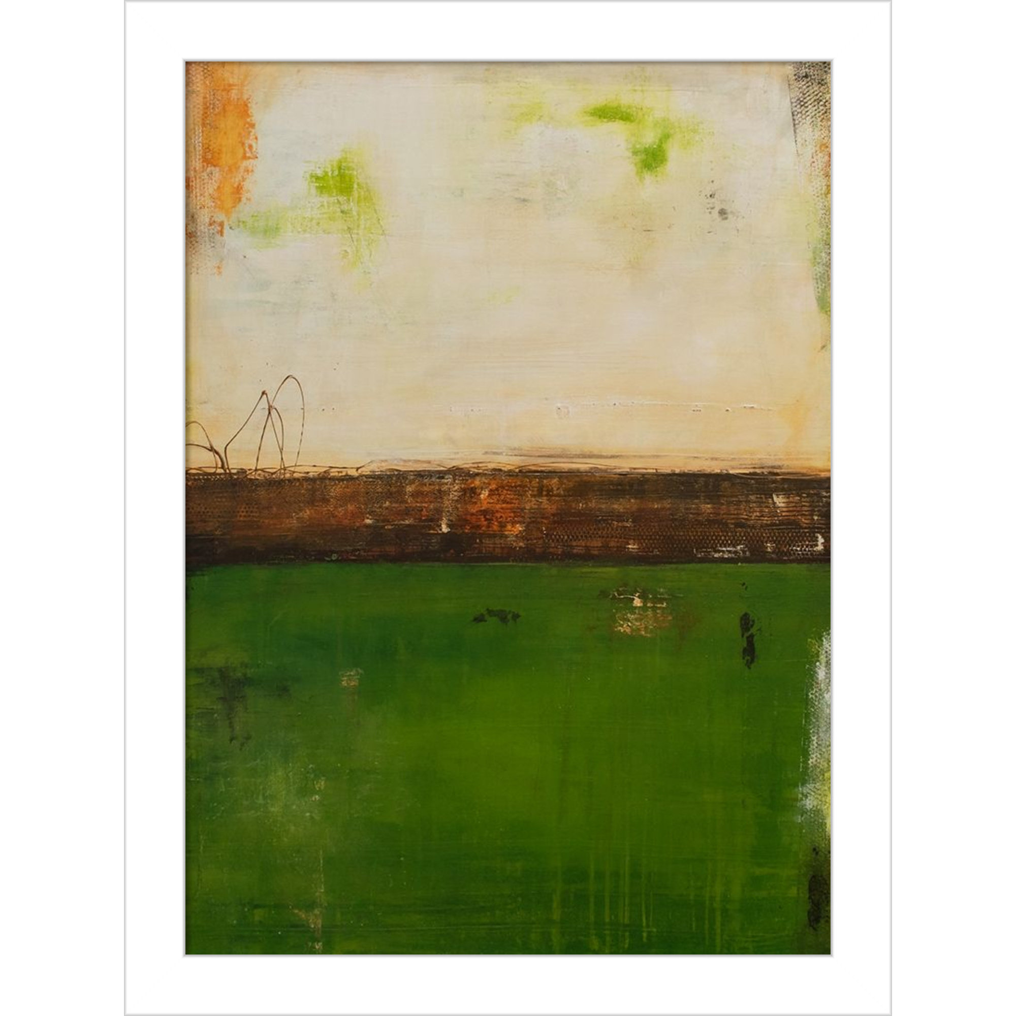 Forest Hill Trail by Mauro Wood Framed Wall Art Print, 13" H x 10" W, White