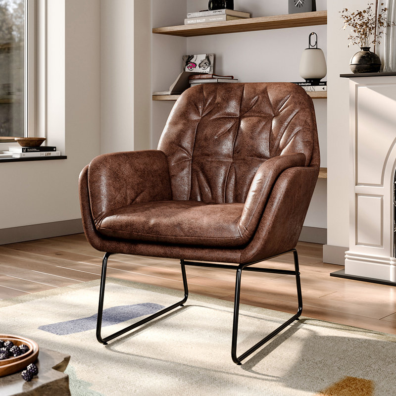 Faux Leather Armchair