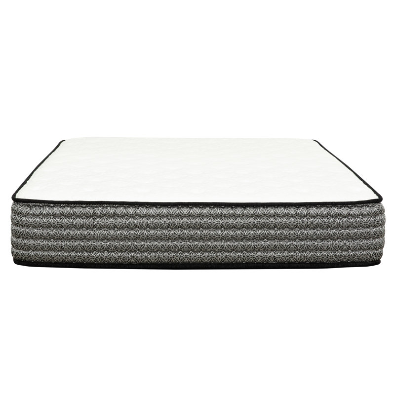 Premium 12 In. King Size Pocket Coil Hybrid Mattress, Plush Gel Memory Foam Mattress, White/Gray, King, 12"