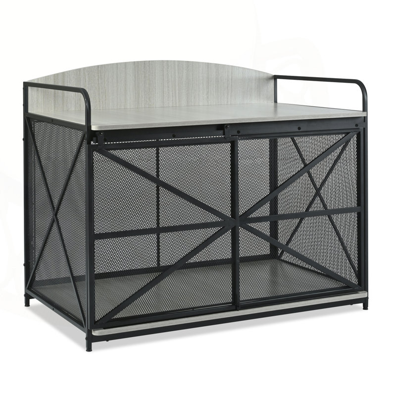 Meuble pour chien polyvalent et robuste pour chiens de taille moyenne et grande, Gris