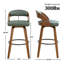 Tabouret de bar et de comptoir pivotant en cuir végétalien Drees-121119405-121119403