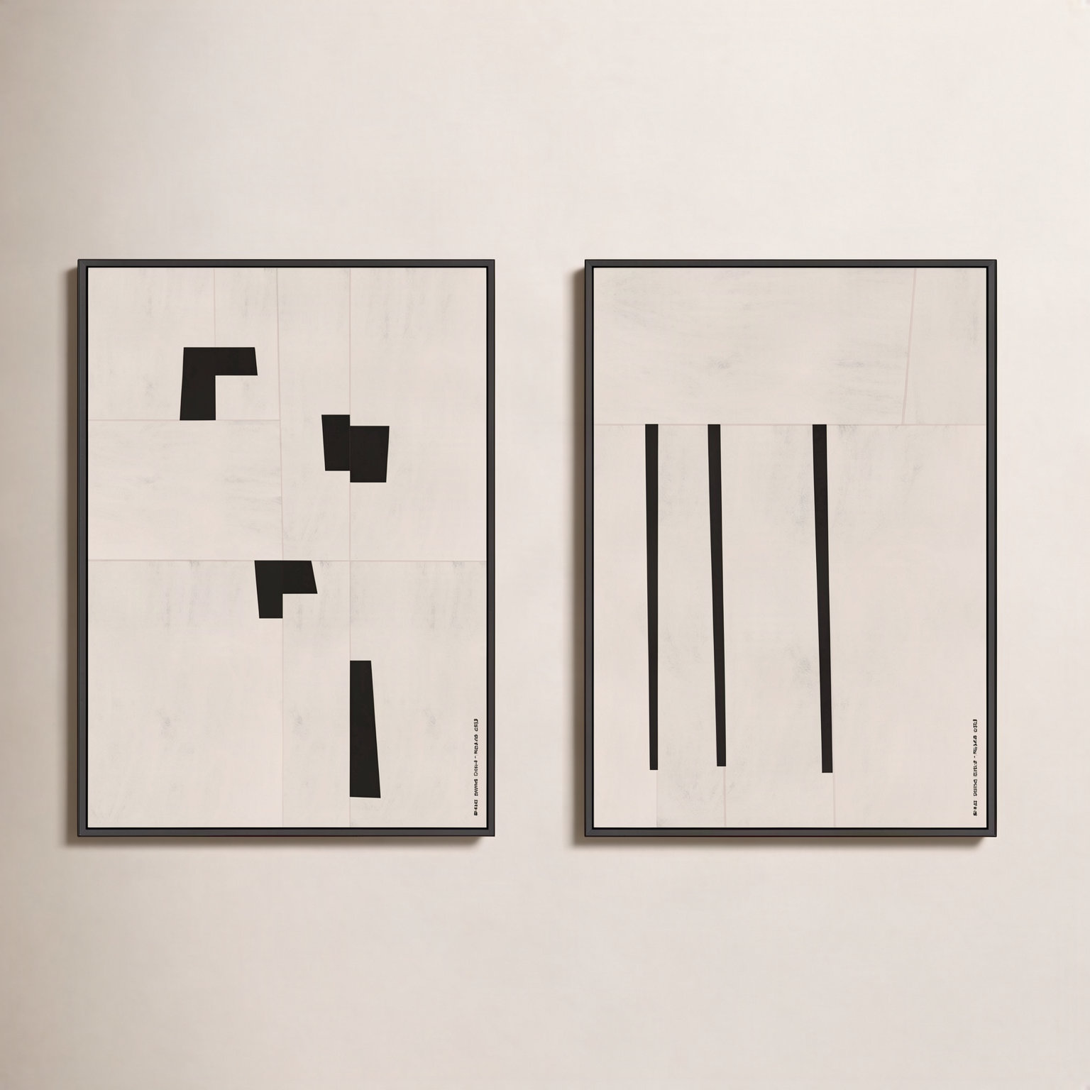 Scattered by Romina Gadler, Black Canvas Framed, 20" H x 14" W