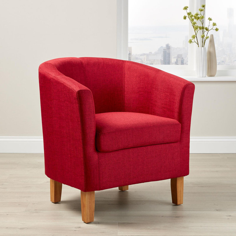 Bedford 67cm Tub Accent Occasional Chair, Red