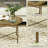 24" Round Hammered Coffee Table – Gold Vintage