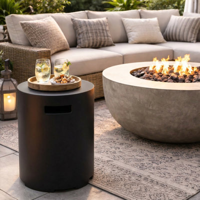 16" Outdoor Round Propane Tank Cover,Black
