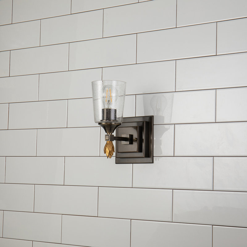 Vetiver 1 Light Dark Bronze With Gold Accent, Dark Bronze/Gold