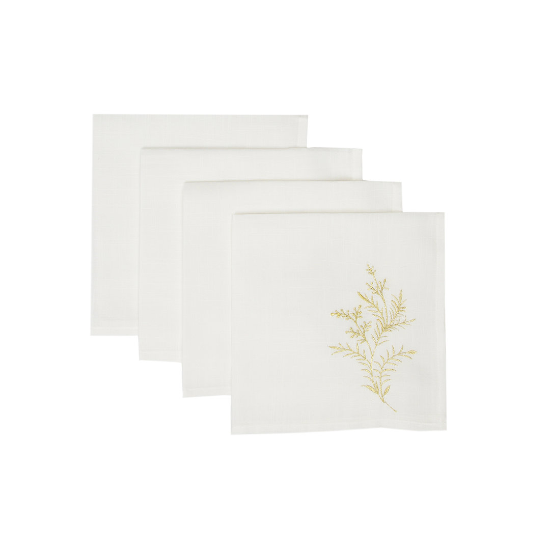 Anne Polyester Embroidered Square Napkin (Set of 4) Red Barrel Studio® 
