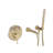 Juno 360° Rotation Shower Faucet – Gold Finish with Dual Handles