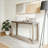 60 Inch Rectangular Solid Wood Veneer Console Table with Ample Storage, Ideal for Entryways and Living Rooms-1185602889