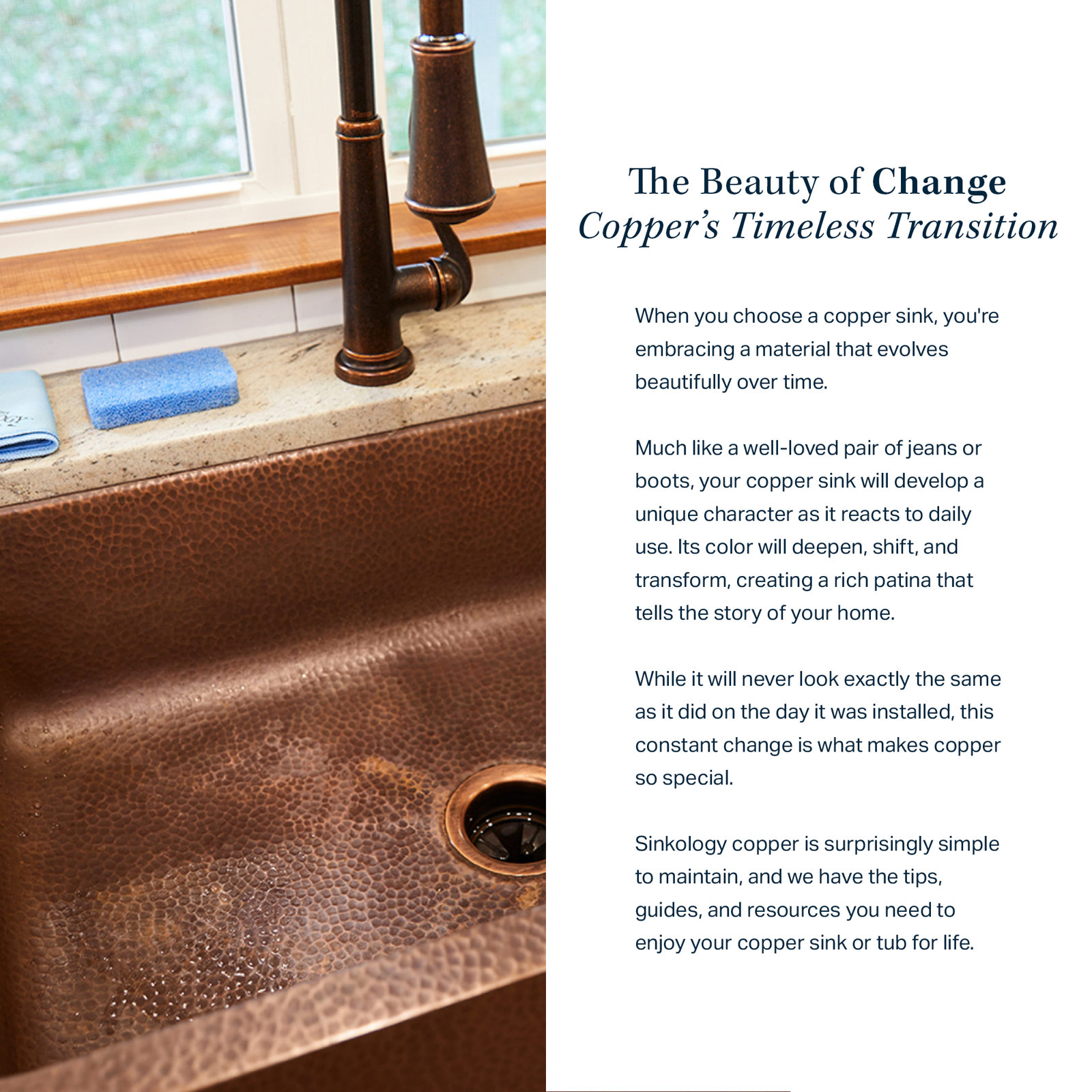 Grid Orwell Copper 30" Undermount Sink, Antique Copper, Single, 23"