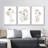 Minimal Botanical "Wildflowers Floral Artwork, Simple Neutral Minimalist Wall Pictures, Large Framed Canvas Giclee Print 3 Pieces Wall Art" 16"x24"x3 pcs, 24"x36"x3 pcs-91875098-91875097