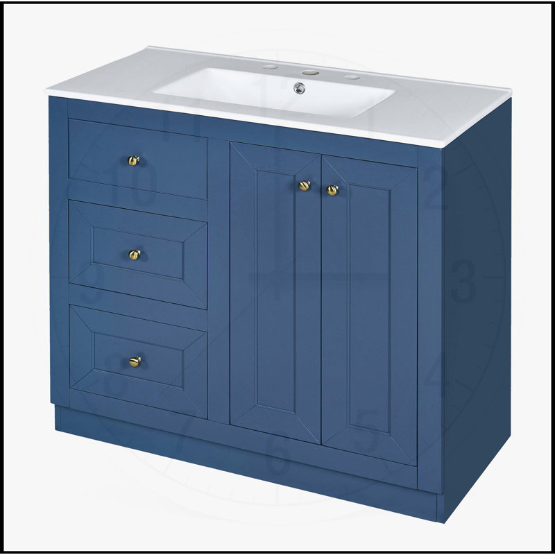 Meuble-lavabo 36 po avec lavabo en céramique