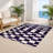 Checkered Purple Indoor and Outdoor Area Rug-1778347644