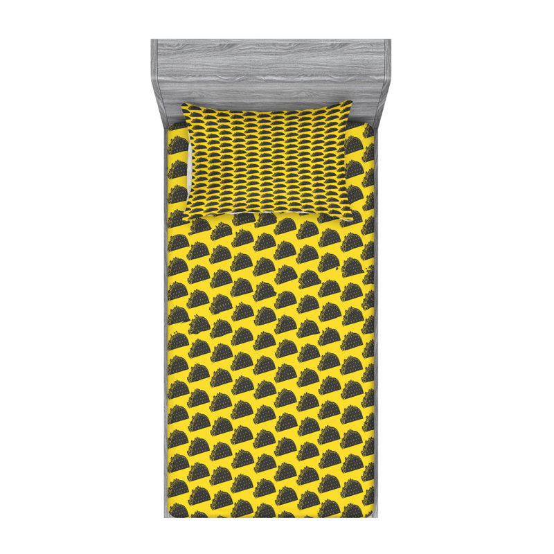 Ensemble de draps Fast-Food, Ensemble de draps pour taille de lit simple TG
