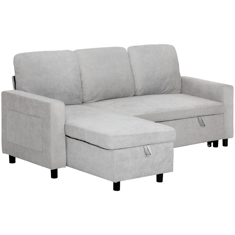 Scotte 3 Seater Sofa Bed, Light Grey