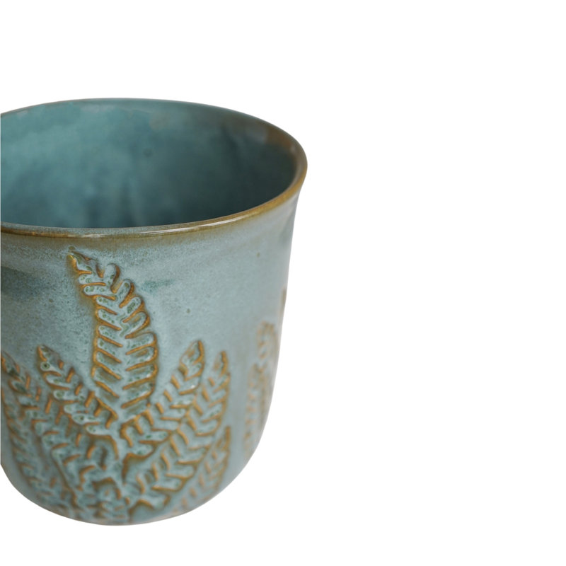 Ceramic Cachepot, Teal