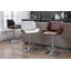 Tabouret de bar en similicuir pivotant à hauteur réglable Litton-1504869869