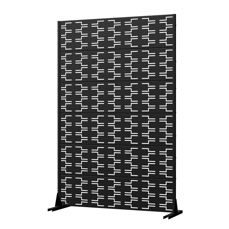 Écrans d'intimité 72 po x 47 po x 16 po de forme rectangulaire en forme de brique, Noir