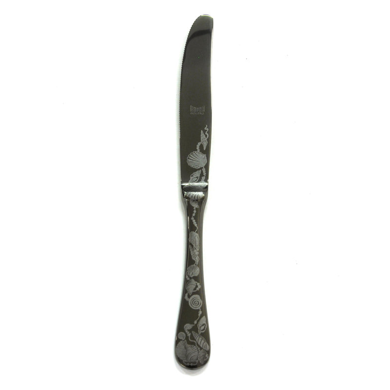 Venere Dessert Knife - 12 Pieces, Oro-nero