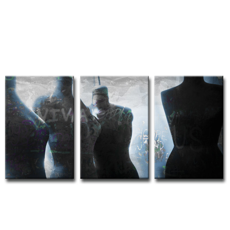 « urban mode x », ensemble de 3 reproductions d’art sur toiles, H 30 po x l 60 po x P 1,5 po
