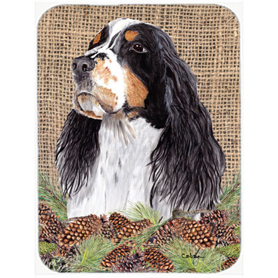 Caroline's Treasures Springer Spaniel Glass Cutting Board