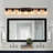 DAKAFUL 7-Light Dimmable Bathroom Vanity Light over Mirror with Wood and Glass Shade-114312325