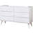 Ilaria Modern Style 6-drawer 58 In. White Dresser