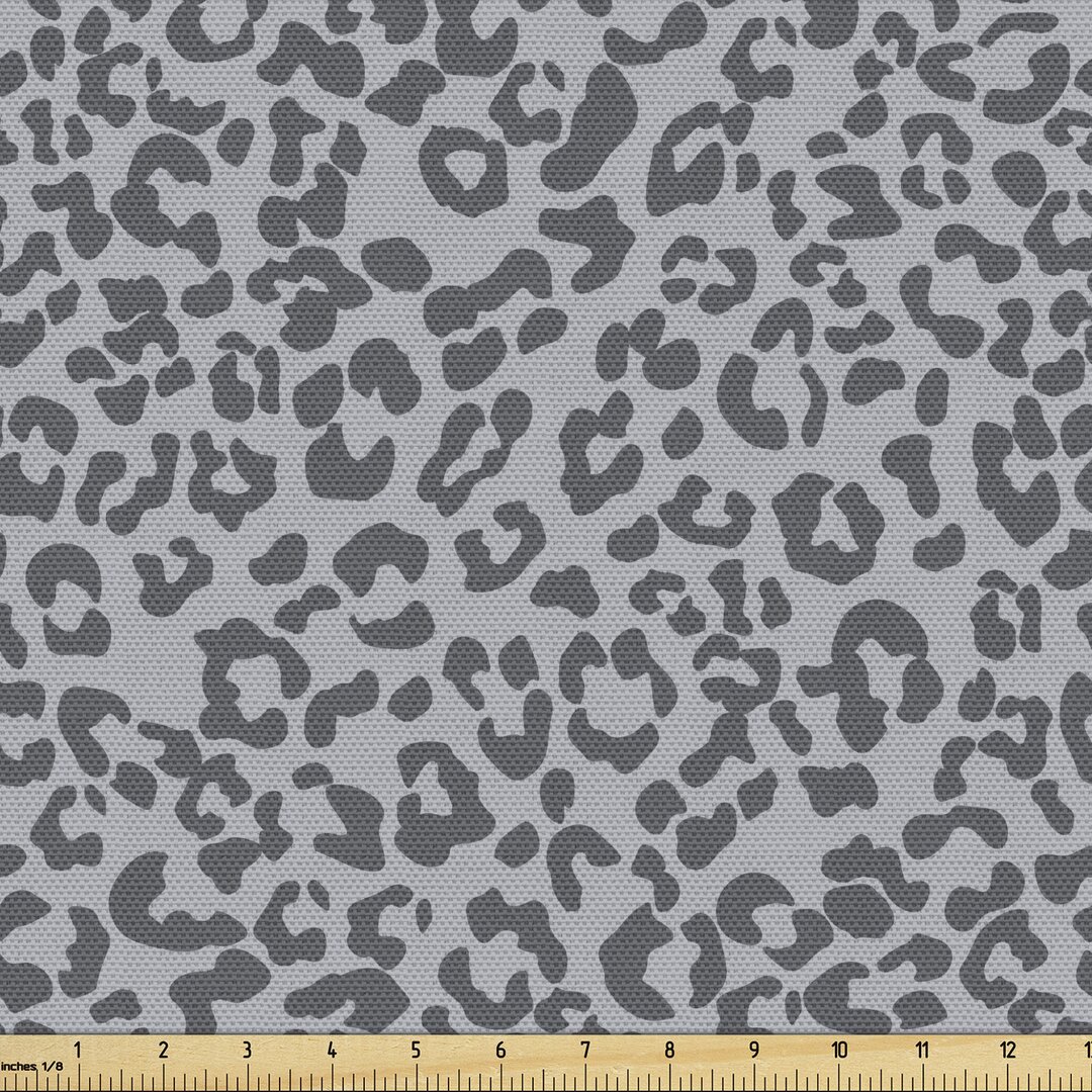 Gewebe als Meterware, Mode-wildes Tier, Leopard-Druck, Charcoal Grey Pale Taupe