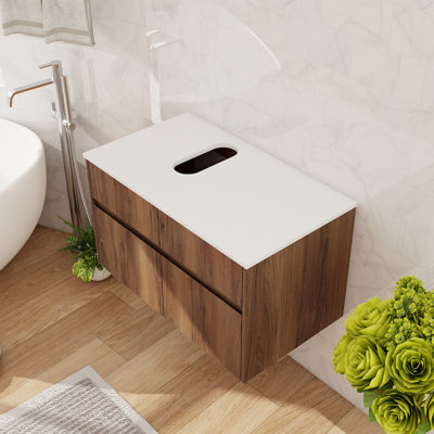 Base de meuble-lavabo mural 32 "avec armoire à double porte et tiroir