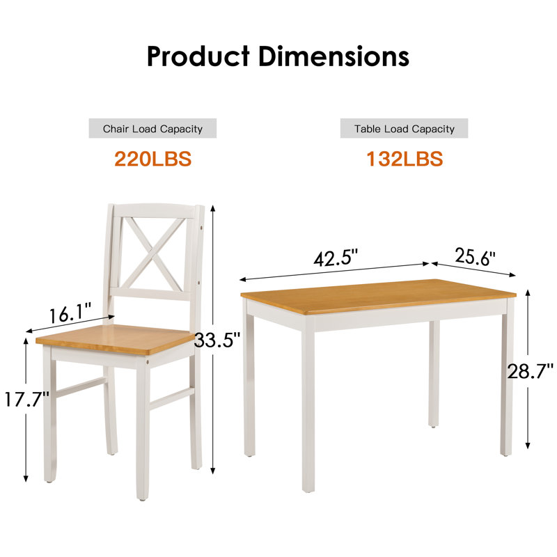 Space-saving Solid Wood Dining Table Sets For Small Spaces