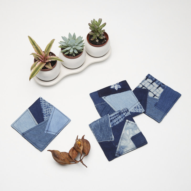 Sous-verres en patchwork, ensemble de 4