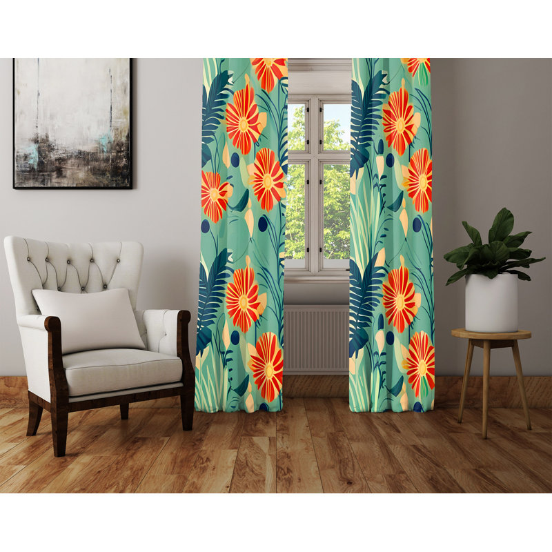 Paire de rideaux semi-transparents Daran, L 20 po x L 82 po