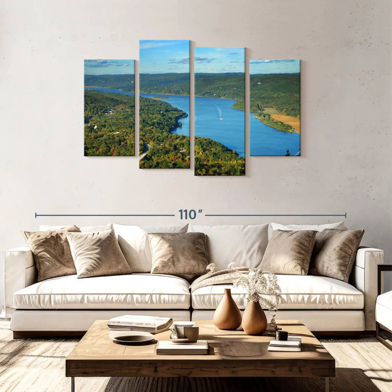 Alvord Hudson River d'en haut, H 48 po x l 75 po