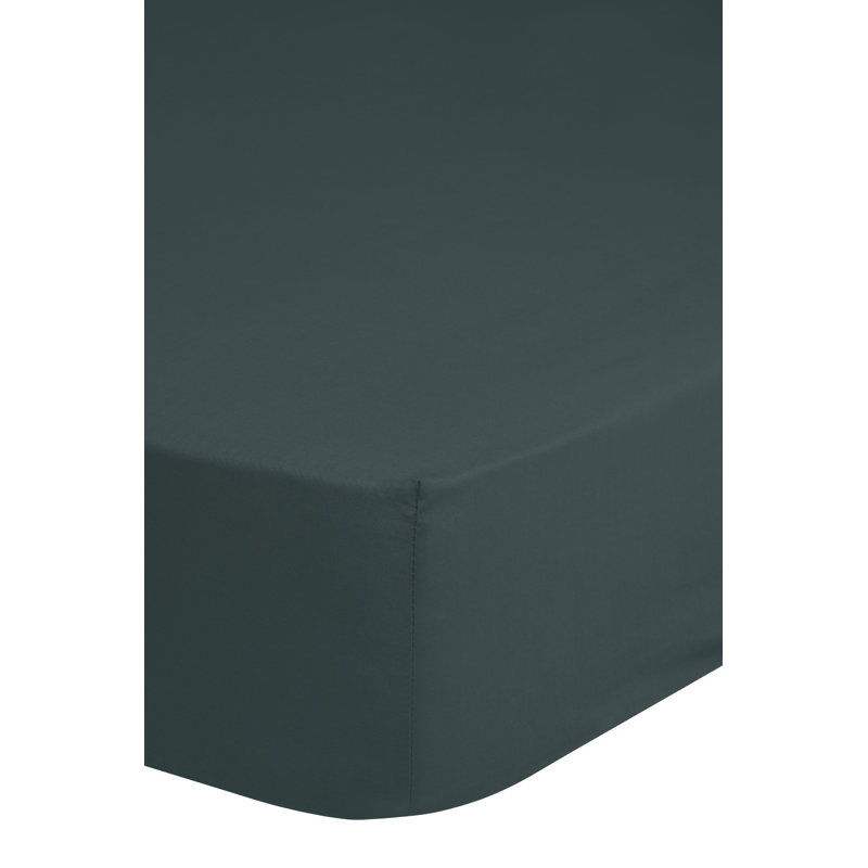 100% Cotton Renforce Fitted Sheet, Dark Green, 100 x 200cm
