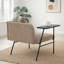 Chaise d'appoint rembourrée Minimalist avec table d'appoint intégrée et pieds en métal-1044670520