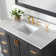 Gazsi 48" Single Bathroom Vanity Set With Grain White Engineered Stone Countertop Without Mirror