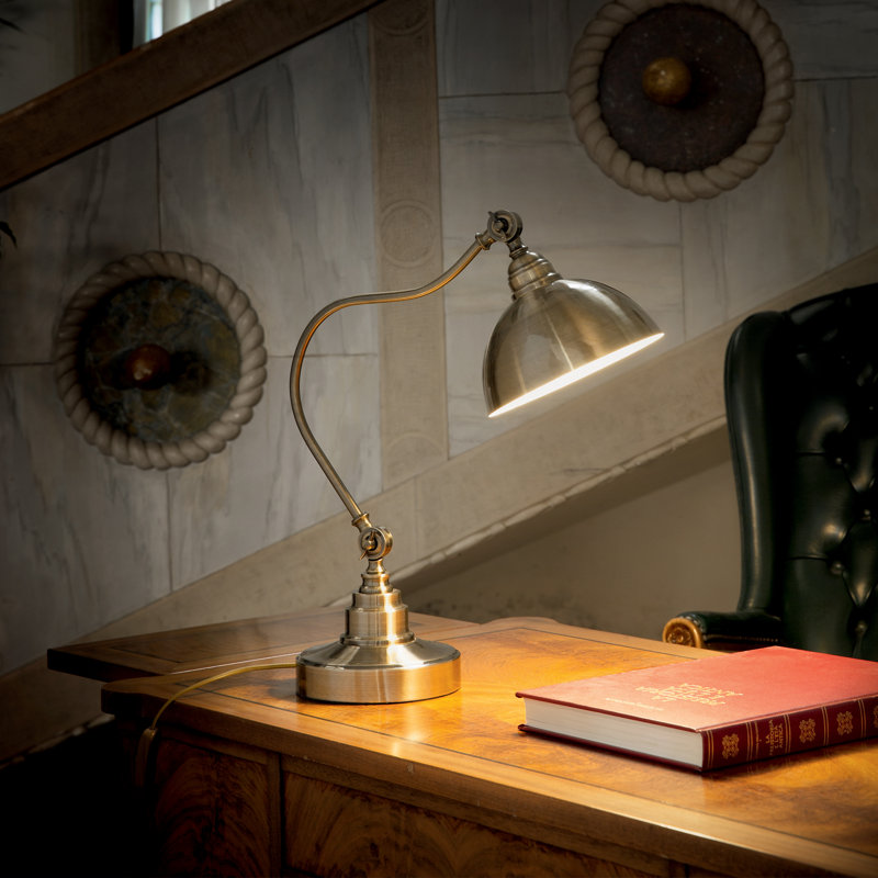 Javin Metal Desk Lamp, Brass