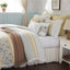Édredon 9 pièces pour grand lit jaune - Cottage Chic Bedding, bride, avec édredon-128684993-128684995