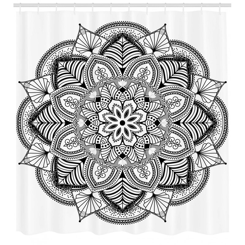  Rideau de douche Mandala, H 84 po x l 69 po