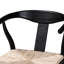 Chaise de salle à manger bali & pari Fika Wishbone avec assise en ruppie maritime tissée à la main