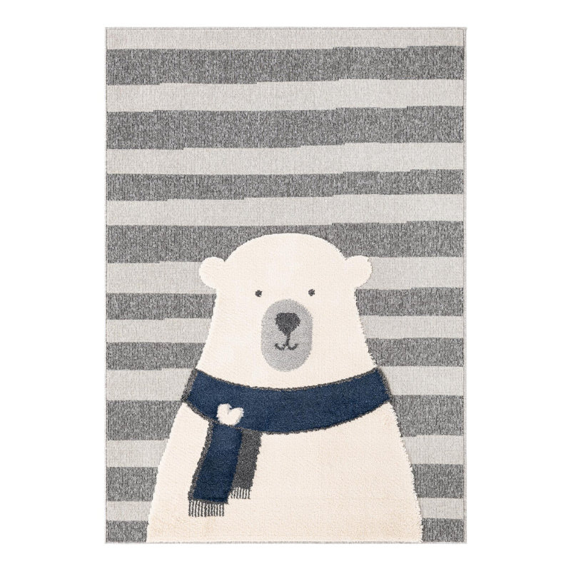 Unique Loom Snowman Whimsy Kids Rug, Rectangle 5'1" x 7'1"