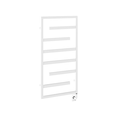 23.5"x47.5" Vasto Designer Wall Mounted Electric Plug-In Towel Warmer - Matte White, Fluid Filled, Lifetime Warranty