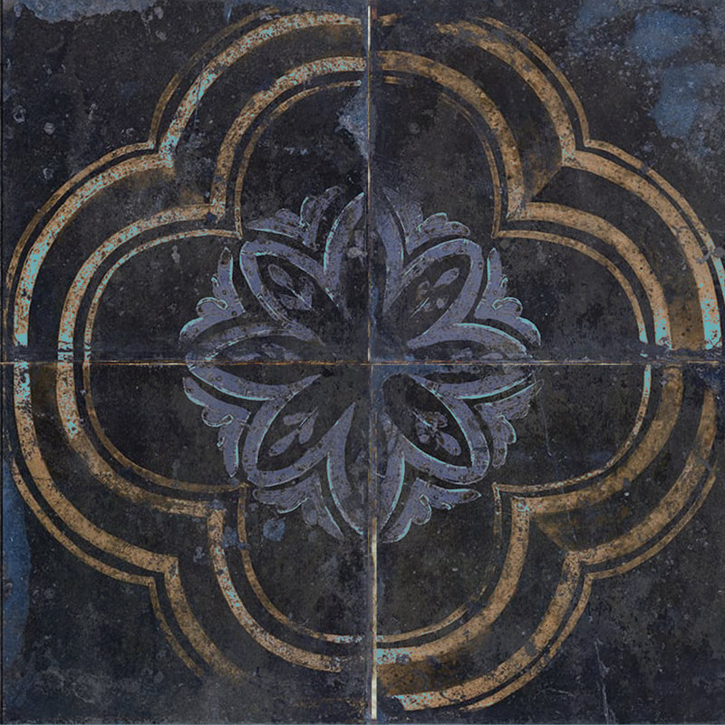 Carreau de mosaïque auto-adhésif en vinyle 12 po x 12 po, Brun / noir / gris