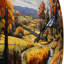Farmhouse Harvest Pointillism - Horloge murale campagne-120698202