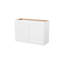 Meuble de cuisine mural à 2 portes, à monter soi-même, 30,5 cm (P) x 76,2 cm (L) x 61 cm (H), blanc-118486894-139216743