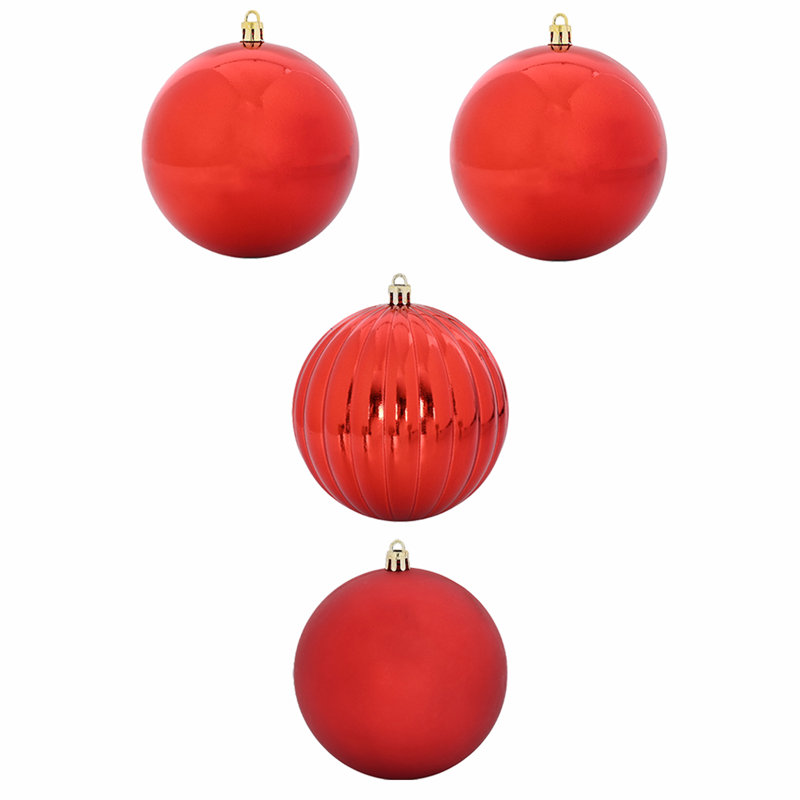 Christmas Bauble Set 4 pcs XXL, Red