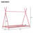 Metal House Platform Bed with Triangle Structure-888284925