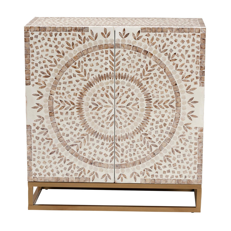 Odin 2 - Door Mother of Pearl Accent Cabinet
