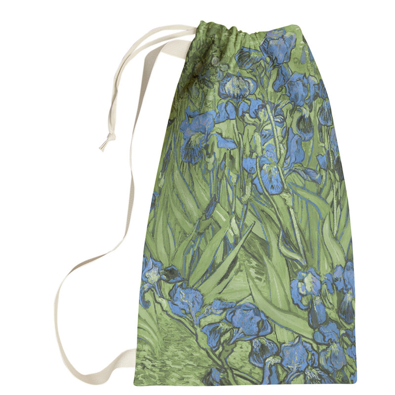 Sac à linge irises Browerville, Petit (H 64 po x l 20 po x P 1,5 po), Vert / Bleu